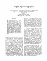 Research paper thumbnail of Scalability of redundancy detection in focused document collections