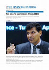 Research paper thumbnail of No More Surprises from RBI