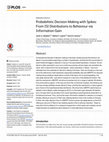 Research paper thumbnail of Probabilistic Decision Making with Spikes: From ISI Distributions to Behaviour via Information Gain