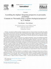 Research paper thumbnail of Assembling the elephant: Integrating perspectives in personality psychology