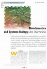 Research paper thumbnail of Bioinformatics and Systems Biology: An Overview