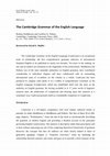 Research paper thumbnail of The Cambridge Grammar of the English Language