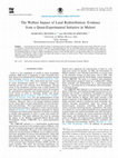 Research paper thumbnail of The Welfare Impact of Land Redistribution: Evidence from a Quasi-Experimental Initiative in Malawi