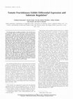 Research paper thumbnail of Tomato Fructokinases Exhibit Differential Expression and Substrate Regulation1