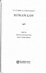 Research paper thumbnail of "Patristic Sources" in Johnston, D., ed, The Cambridge Companion to Roman Law  (Cambridge University Press, 2015), 97-118