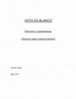 Research paper thumbnail of Voto Blanco en la Argentina