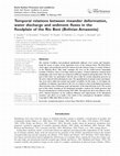 Research paper thumbnail of Temporal relations between meander deformation, water discharge and sediment ﬂuxes in the ﬂoodplain of the Rio Beni (Bolivian Amazonia)