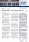 Research paper thumbnail of Palestine in Egypt: From Solidarity to Fear to Common Struggle