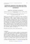 Research paper thumbnail of Erythrocyte responses in low-shear-rate flows: effects of non-biconcave stress-free state in the cytoskeleton