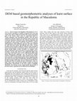 Research paper thumbnail of DEM Based Geomorphometric Analyses of Karst Surface in the Republic of Macedonia