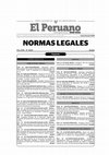 Research paper thumbnail of Publicacion Oficial - Diario El Peruano leyes