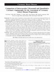 Research paper thumbnail of Comparison of Intravascular Ultrasound and Quantitative Coronary Angiography for the Assessment of Coronary Artery Disease Progression