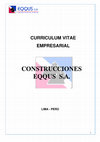 Research paper thumbnail of CONSTRUCCIONES EQQUS S.A