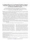Research paper thumbnail of A Validated Risk Score for In-Hospital Mortality in Patients With Heart Failure From the American Heart Association Get With the Guidelines Program