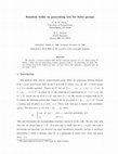 Research paper thumbnail of Random walks on generating sets for finite groups