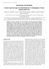 Research paper thumbnail of Instruments and Methods Contact spectroscopy for determination of stratigraphy of snow optical grain size