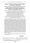 Research paper thumbnail of Impacts of climate change and variability on European agriculture: results of inventory analysis in COST 734 countries