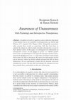 Research paper thumbnail of Awareness of Unawareness Folk Psychology and Introspective Transparency (with Shaun Nichols)