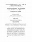 Research paper thumbnail of Bayesian Estimation for the Generalized Logistic Distribution Type-II Censored Accelerated Life Testing