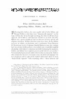 Research paper thumbnail of When Self‐Preservation Bids: Approaching Milton, Hobbes, and Dissent