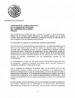 Research paper thumbnail of I PRESIDENCIA DE LA REPUBLICA PRESIDENTE DE LA MESA DIRECTIVA DE LA CÁMARA DE DIPUTADOS DEL CONGRESO DE LA UNIÓN. Presente