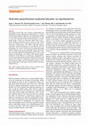 Research paper thumbnail of Motivation and performance in physical education: An experimental test