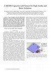 Research paper thumbnail of A MEMS Capacitive pH Sensor for High Acidic and Basic Solutions