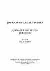 Research paper thumbnail of  JOURNAL OF LEGAL STUDIES, Year X, no1-2/2015 