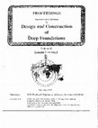 Research paper thumbnail of Some Experience on Bored Cast-In-Situ Reinforced Concrete Piles in Bangladesh - A Case Study. By Amin, M.N., Karim, M. F and Uz Zaman, M.A