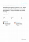 Research paper thumbnail of Application of Satureja hortensis L. and Zataria multiflora boiss. Essential oils as two natural antioxidants in soybean oil during microwave heating