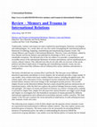 Research paper thumbnail of Review of Trauma and Memory in IR by Aline Sierp (E-international Relations)