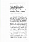 Research paper thumbnail of Recenti segnalazioni relative a cinque specie di mammiferi in provincia di Cremona