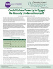 Research paper thumbnail of Could Urban Poverty in Egypt Be Grossly Underestimated?