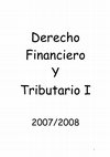 Research paper thumbnail of Derecho Financiero Y Tributario I DERECHO FINANCIERO: CONCEPTO Y CONTENIDO