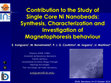 Research paper thumbnail of Contribution to the Study of Single Core Ni Nanobeads: Synthesis, Characterization and Investigation of Magnetophoresis behaviour