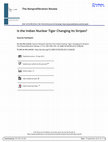 Research paper thumbnail of Is the Indian Nuclear Tiger Changing Its Stripes: Data, Interpretation and Fact