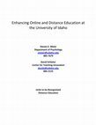 Research paper thumbnail of 10 Enhancing Online and Distance Education At UI