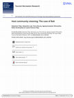 Research paper thumbnail of Filep, S., A. Law, T. DeLacy, A.S. Wiranatha, N. Hendriyetty and C.V. Filep. 2015. "Host community visioning: The case of Bali." Tourism Recreation Research, doi: 10.1080/02508281.2015.1087690