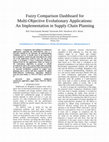 Research paper thumbnail of Fuzzy Comparison Dashboard for multi-objective evolutionary applications: An implementation in supply chain planning