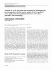 Research paper thumbnail of Ambient air levels and health risk assessment of benzo(a)pyrene in atmospheric particulate matter samples from low polluted areas: application of an optimized microwave extraction and HPLC-FL methodology