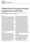 Research paper thumbnail of Castelyn, S. (2012)‘Flatfoot Dance Company’s training programme in South Africa’ in 			ANIMATED Winter 2012, pp. 32 - 35. ISSN/ISBN: 0969-7225