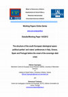 Research paper thumbnail of The structure of the south European ideological space: political parties' and voters' preferences in Italy, Greece, Spain and Portugal before the onset of the sovereign debt crisis