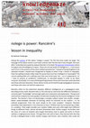 Research paper thumbnail of nolege is power: Rancière’s lesson in inequality