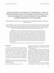 Research paper thumbnail of The influence of surgical experience, type of instructions given to patients and patient sex on postoperative pain intensity following lower wisdom tooth surgery