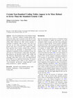 Research paper thumbnail of Certain Non-Standard Coding Tables Appear to be More Robust to Error Than the Standard Genetic Code