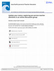 Research paper thumbnail of Update your status: Exploring pre-service teacher identities in an online discussion group