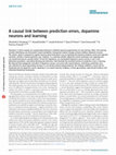 Research paper thumbnail of A causal link between prediction errors, dopamine neurons and learning