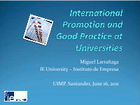 Research paper thumbnail of Good Practice in International Promotion at Universities