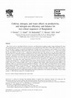 Research paper thumbnail of Cultivar, nitrogen, and water effects on productivity, and nitrogen-use efficiency and balance for rice–wheat sequences of Bangladesh