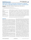 Research paper thumbnail of Differential auditory-oculomotor interactions in patients with right vs. left sided subjective tinnitus: a saccade study